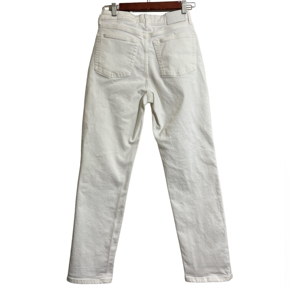 Cotton Everlane the High Rise Straight Jeans in Bone White Sz. 27 - Picture 9 of 13
